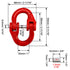 QWORK G80 Alloy Steel Coupling Link, 2 Pack, 3/8" Hammer Lock Chain Connector, 7100 lbs Working Load Limit