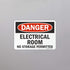 SmartSign "Danger - Electrical Room, No Storage Permitted" Label - 7" x 10" Laminated Vinyl