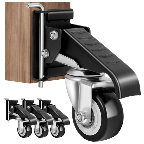 SPACECARE Workbench Casters Kit, 600Lbs Heavy Duty Quick Release Caster Wheels, Set of 4
