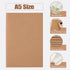 EOOUT 48 Pack A5 Lined Kraft Notebooks, 30 Sheets, 60 Pages, Travel Journals for School Office