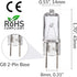 Simba Lighting Halogen Light Bulb G8 T4 35W JCD Bi-Pin (10 Pack) Longer 1.7" Length for Kitchen Hood, Landscape Lights, Desk and Floor Lamps, Wall Sconces, 120V Dimmable, 2700K Warm White by Simba Lighting