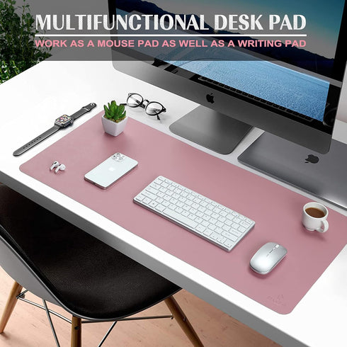 K KNODEL Large Desk Mat, Office Computer Pad, Desktop Protector, Writing Blotter Mat (31.5"x15.7", Purple)