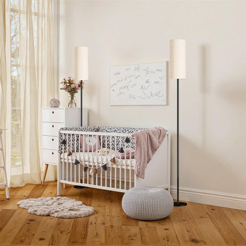 Set 2 Dimmable 2 64.4Modern Bulb 3000K-6500K, E06LDP205W1 of Floor Lamps for Living Room with Remotes and Foot Switch