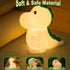 Night Light for Kids, Dinosaur Nightlight Kids Lamps for Bedrooms Boys, Cute Lights Dinosaur Gifts, Squishy Animal Lamp