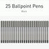 Pentonic Ballpoint Pens, 25 Count, Black Colored Ink, 1.0 mm Medium Point for Journaling & Note Taking
