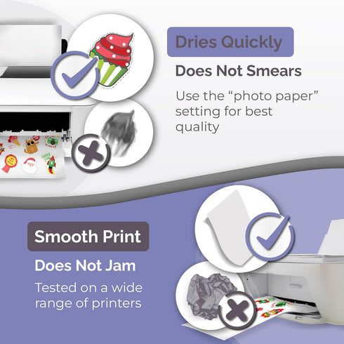 62 8 11 Inches Translucent Semi-Clear Sticker Paper for Inkjet Printer & Laser Printer Sheets - Self-Adhesive