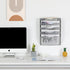 EasyPAG Silver Mesh Wall File Holder, Assemble Office Hanging File Organizer for Papers and Documents