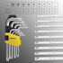 Torx Hex Key Allen Star Wrench Set, Short Arm Security Torx End Holes, 9 Pieces with Storage Case T10-T50