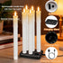6 Rechargeable Flameless Taper Candles with Charging Station & Remote Timer, Pcs Real Wax LED Taper Candles, Battery