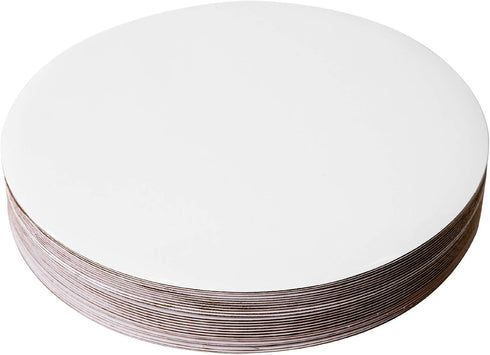 ONE MORE 10" White Cakeboard Round, Disposable Cake Circle Base Boards, Pack of 25, Perfect for Cakes and Pizzas