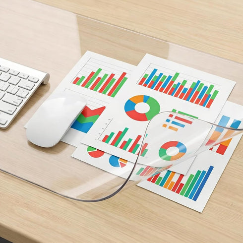 PIPRE Dual-Sided Desk Pad Protector, Desk Mat with Non-Slip - Waterproof PVC Office