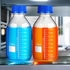 Irenare 8 Pieces Media Storage Bottles, 1000 ml Borosilicate Glass, Round Graduated with Blue GL45 Screw Cap