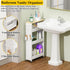 4-Tier OKZEST Utility Slim Storage Cart, Narrow Laundry Room Bathroom Organizers and Storage Cart, Metal Pantry Kitchen