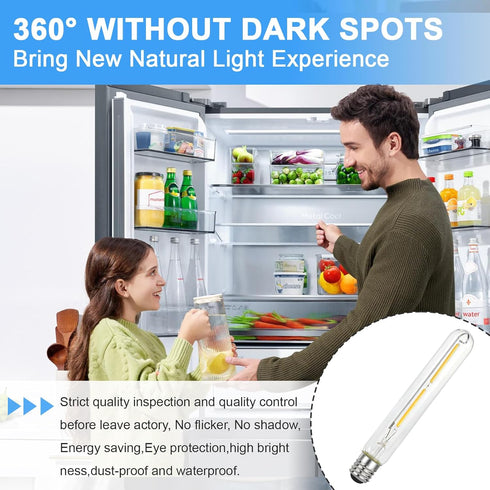 RUB0B0SHOP (4 Pack) T6.5 4W Bulbs Bulb 120V4WE17 LED Tube Light for Exit Sign Light, Refrigerator, Freezer Light Base