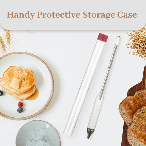 Maple Syrup Hydrometer, Baume and Brix Scale Density Kit for Measuring Sugar and Moisture Content of Boiled Sap