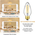 Leools E26 Vintage Edison Bulbs 8W Dimmable LED, Soft White 3000K, 800lm, 6 Pack