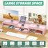 OPNICE Desk Organizers and Accessories, Dual Computer Monitor Stand Riser with Drawer, Office Decor for Women, Office