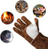 YESWELDER 14-Inch Welding Gloves, Cow Leather Heat/Fire Resistant Mitts for Forge/Mig/Stick Welding