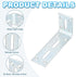 4 18/25" 2 PATIKIL Adjustable L Bracket with Slot, Pcs Floating Shelf Bracket Right Angle Corner Braces L-Shape Corner