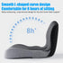 ICZQWURE Orthopedic Cushion for Office Chair & Car - L-Shaped Memory Foam with Lumbar Support, Adjustable Strap