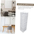 Veemoon Minimalist Vertical Paper Lamp Shade Floor Cover Frame with Black Strips Simple Nordic Style for Bedroom Living