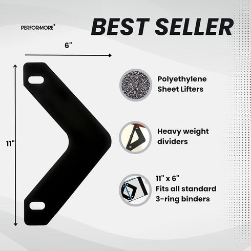 Boomerang Sheet Lifters, Durable Flat Triangle Shape, 11" x 6", Black, Protect Sheets from Tearing