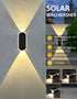 3000K/4000K/6000K 3 2 Solar Fence Lights Outdoor, Modes Solar Wall Lights Outdoor Waterproof, Up&Down Dual-Head Outdoor