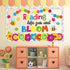 Flower Reading Bulletin Board Decorations Set, Floral Border Cutouts for School Library Chalkboard Decor