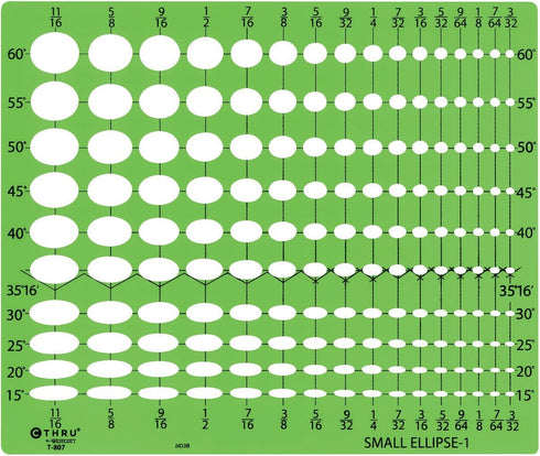 Westcott Small Ellipse Template #1 (T-807)