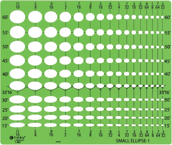 Westcott Small Ellipse Template #1 (T-807)