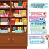 Tinlade 56 Pcs Classroom Library Labels for School Library Genre & Topic for Book Teacher Supplies Cards for Classroom