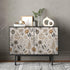 REDAMANCY Vintage Boho Wildflower Yellow Grey Flowers Peel and Stick Wallpaper Stick on Contact Paper Vintage Wall