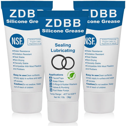 ZDBB Plumbers O Rings Silicon Grease Tube for Pool Lube Pumps &