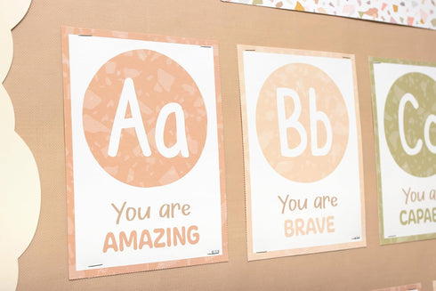 Teacher Created Resources Terrazzo Tones Bulletin Board - Alphabet Affirmations (TCR7202)