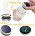 Mason Jar Solar Lantern Lights - 8 Pack 30 LED Bulbs Fairy Star Firefly Solar Lids