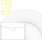 Hukado Clear Plastic Envelopes, 60 Pcs 9''x7'' for Cash, Photo & Document Storage, Reusable Waterproof Holder