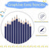 Zonon 24 Pieces Back to School Small Pencils, Half Pencils with Eraser, Easy to Hold Graphite HB Pencils (Navy Blue)