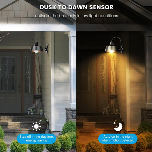 Bulbs, 13W 100W Bulb, 2700K Closet, 4 Pack Motion Sensor Light Dusk to Dawn, Equivalent, Movement Activated Security