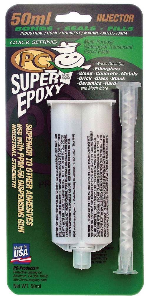 PC Products PC-Super Epoxy Adhesive Paste, Two-Part 50ml Cartridge, Translucent