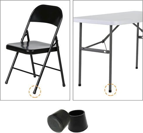 Zdxftc (16, 7/8inch) Black Round Rubber Chair Leg Tip Caps,Furniture Leg Caps,Non-Slip Rubber Chairs Stools & Tables