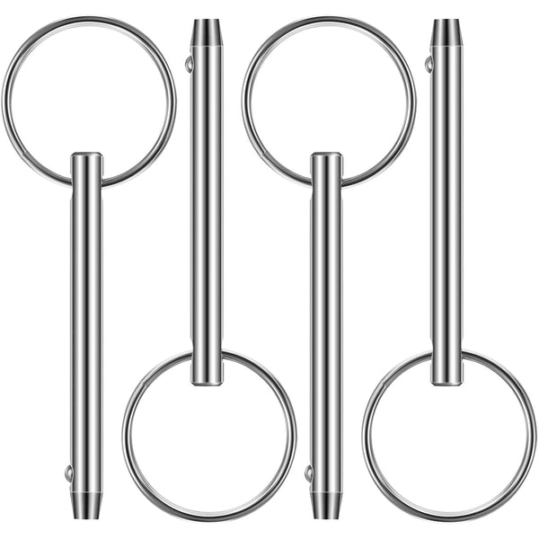 4 PCS Quick Bimini Top Pin, 316 Stainless Steel, Diameter 1/4 Inch, Total Length 2 Inch, Effective Length 1.5 Inch
