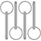 4 PCS Quick Bimini Top Pin, 316 Stainless Steel, Diameter 1/4 Inch, Total Length 2 Inch, Effective Length 1.5 Inch