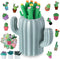 Resurhang 68 Pcs Cactus Stationery Set Includes Cactus Pencil Holder 8 Cactus Shaped