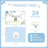 SMUAENSS 24 Pack Blue Rose Baby Shower Thank You Cards, Boy Baby Gift Card with Envelopes and Stickers, Greeting Cards