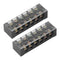 2pcs 60A 600V Terminal Strip, Dual Row Screw Clamp Wire Terminal Block, 6 Position