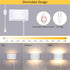 12W Dimmable Lightess Plug in Wall Sconces Modern LED Wall Light Indoor Up Down Wall Lamp for Bedroom Living Room