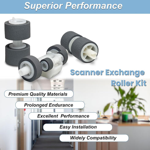 YJMKOI B12B813561 DS-510 DS-520 DS-560 Upgraded Scanner Exchange Roller Kit, Feed Roller Kit Compatible with Epson