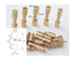NC HAISDA Brass Corby Bolts Rivets EDC Knives Maker Pivot Pin Fasteners DIY Knife Handle Studs Screws Pack of 10 6mm