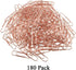 HAHIYO Paper Clips - Sturdy 1.3 inches Length, 180 Pack Heavy Duty Rust Proof Reusable Metal Bright Rose Gold