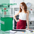 Henoyso 16 Pcs 1/2 Inch Green 3 Ring Plastic Binder, Flexible Binders for School Office